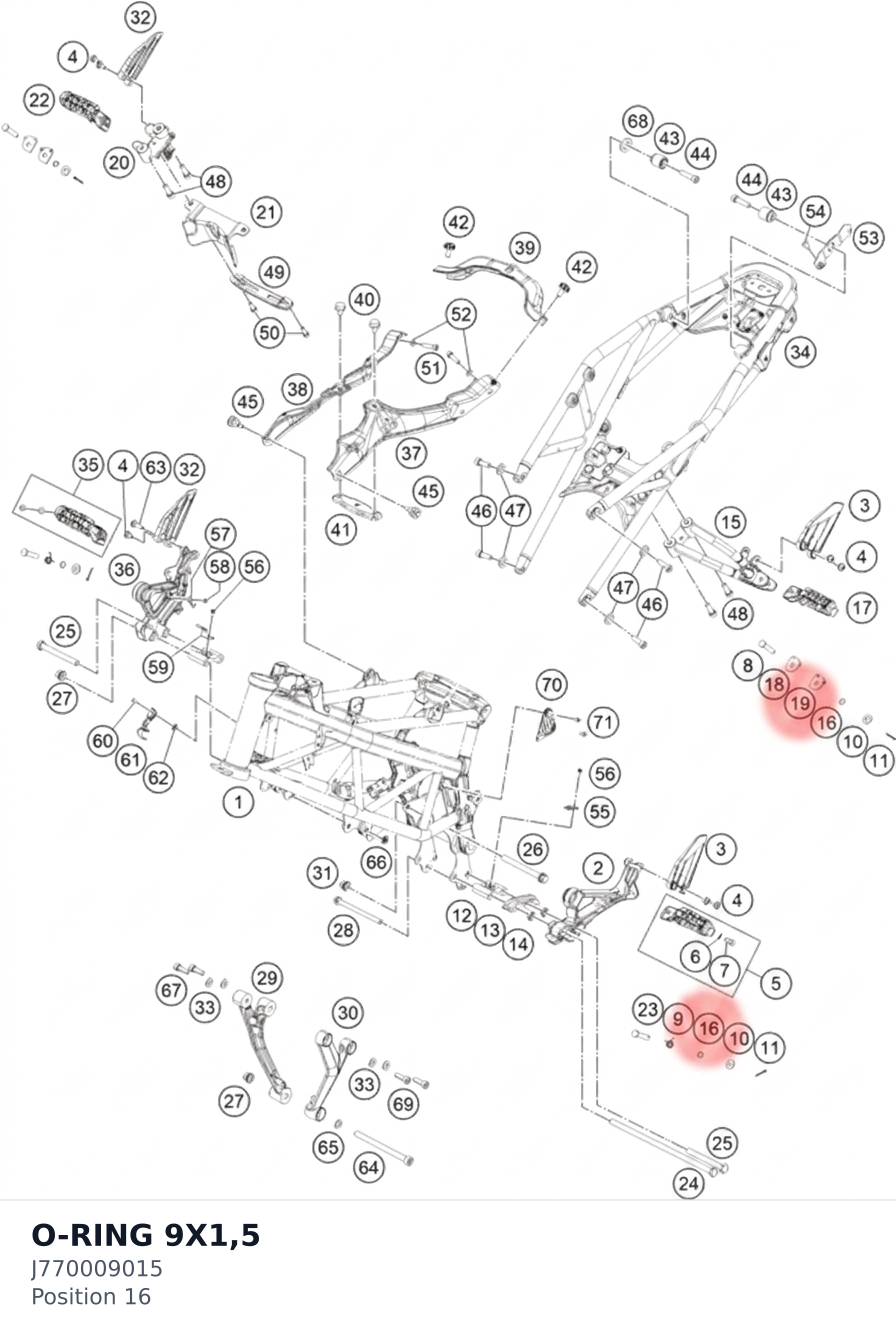 Diagram preview: O-RING 9X1,5 (J770009015)
