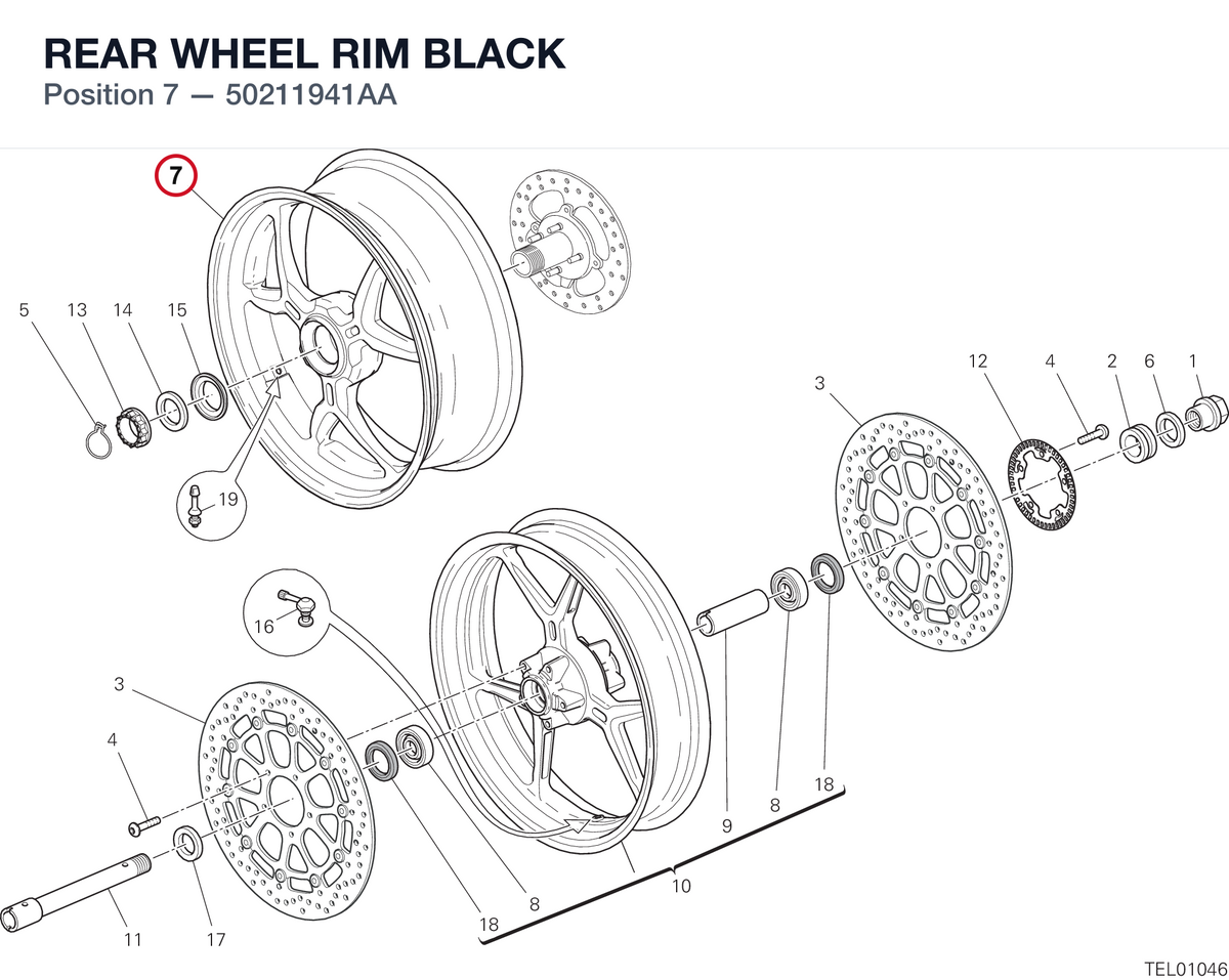 REAR WHEEL RIM BLACK 50211941AA diagram position
