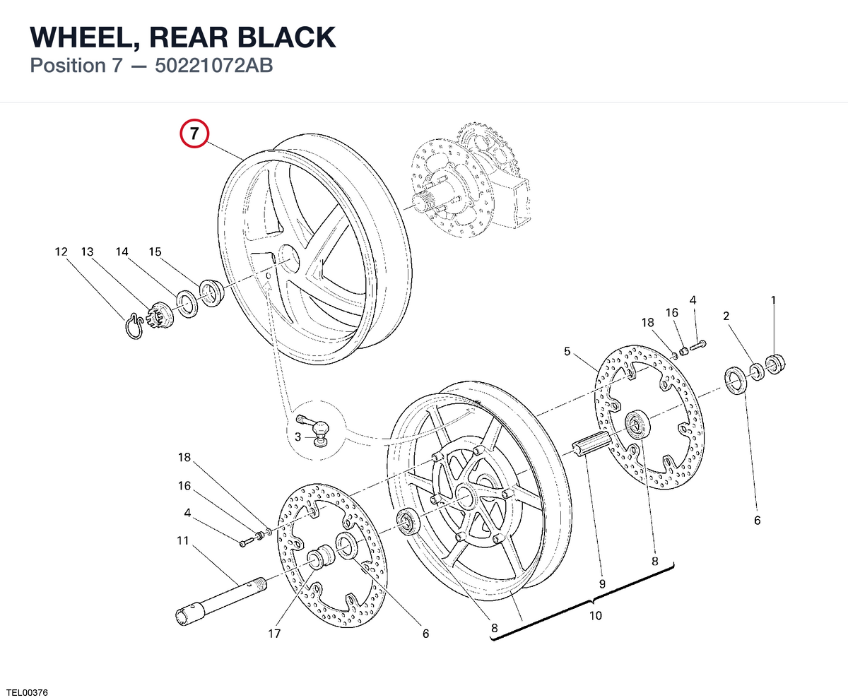WHEEL, REAR BLACK 50221072AB diagram position