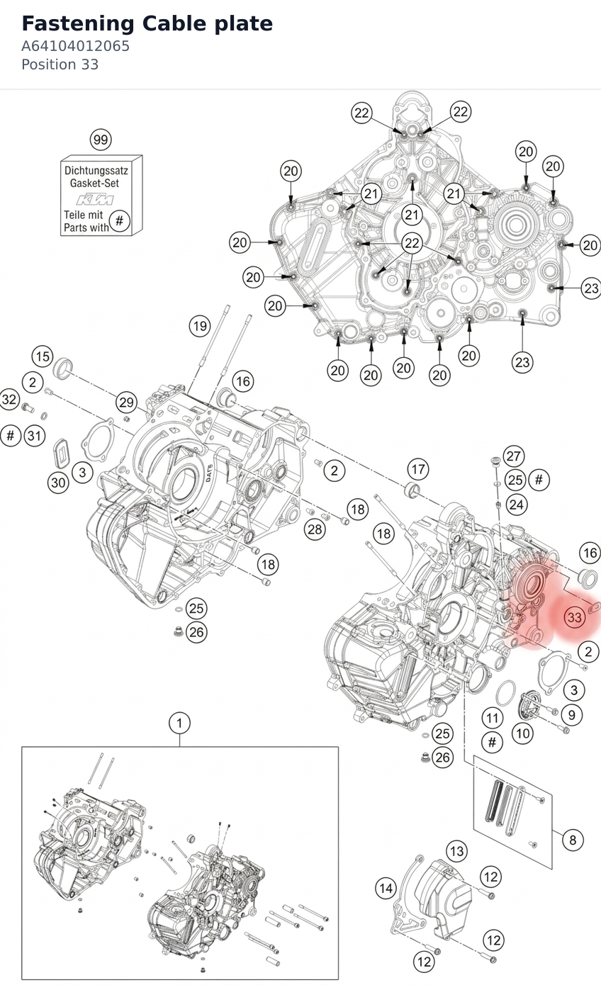 Diagram preview: Fastening Cable plate (A64104012065)
