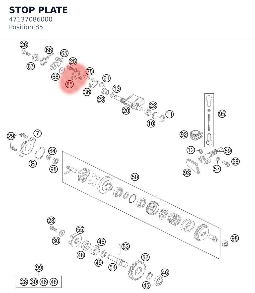 Diagram preview: STOP PLATE (47137086000)