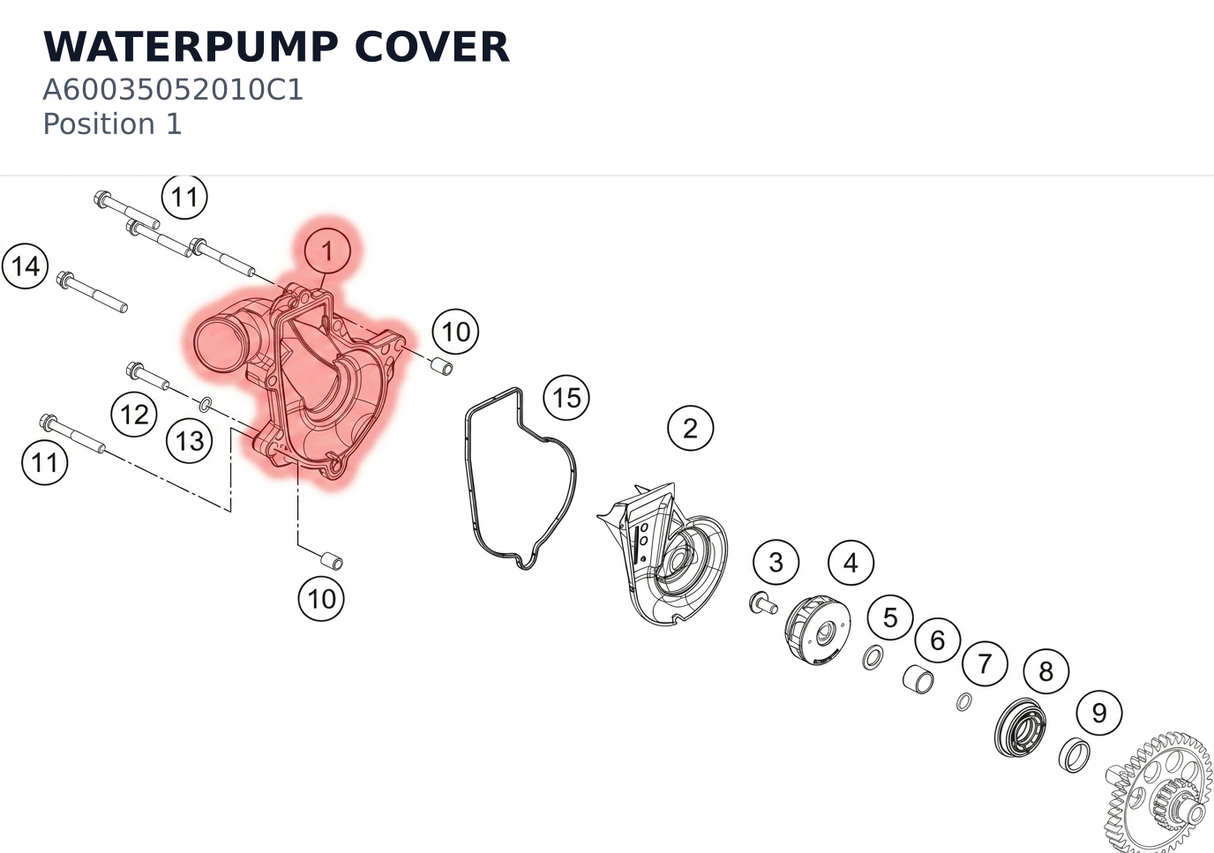 Diagram preview: WATERPUMP COVER (A60035052010C1)