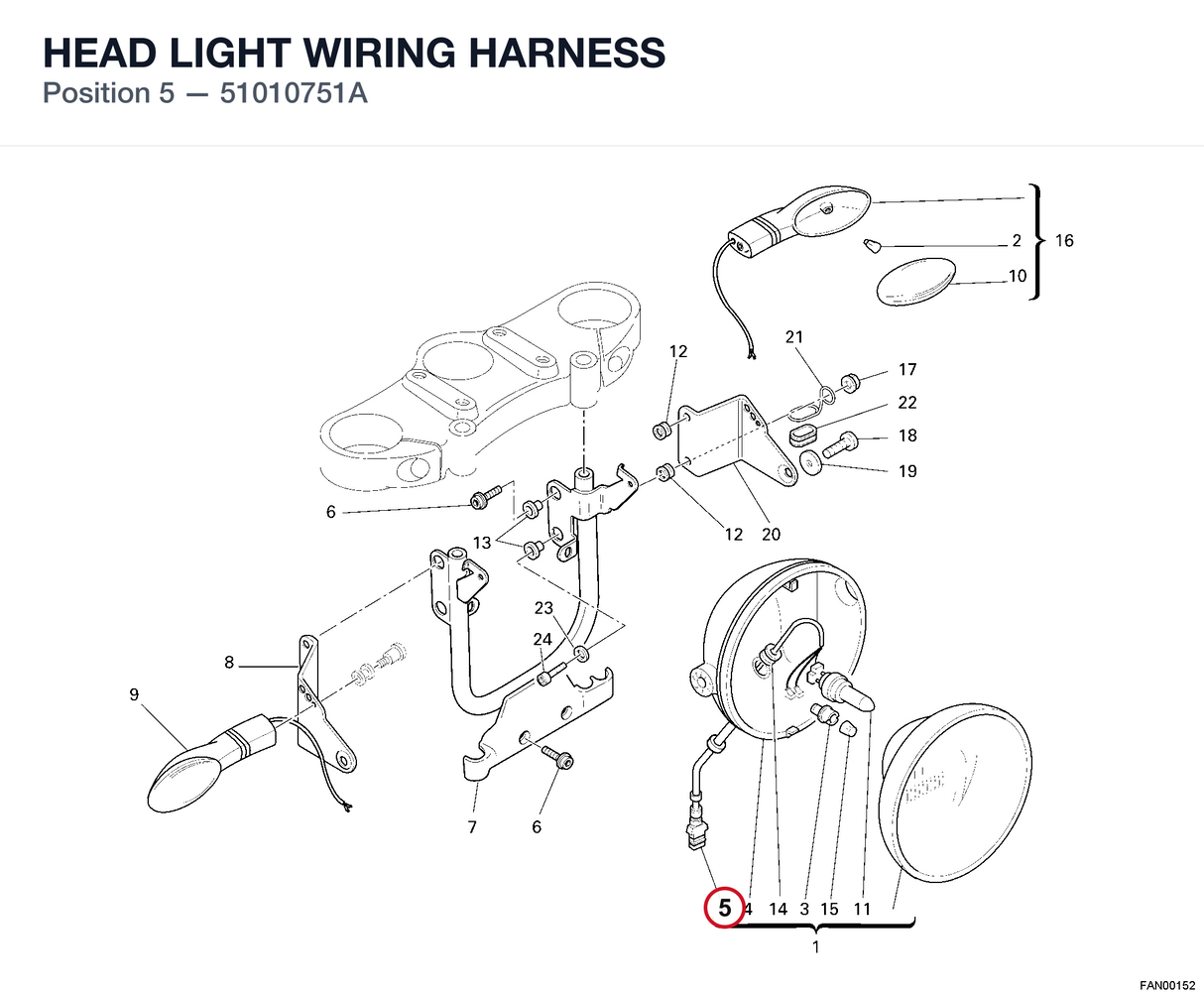 HEAD LIGHT WIRING HARNESS