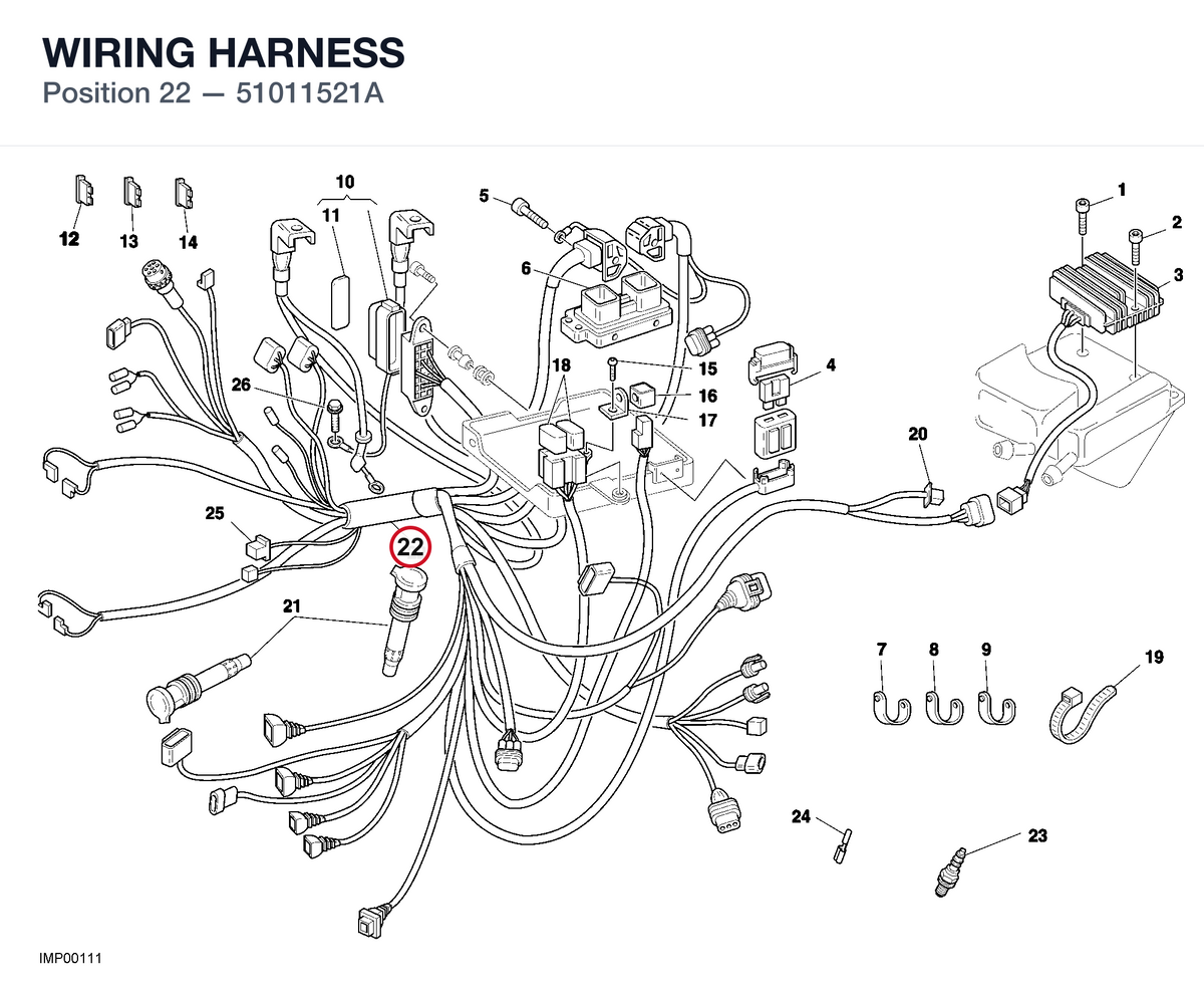 WIRING HARNESS 51011521A diagram position