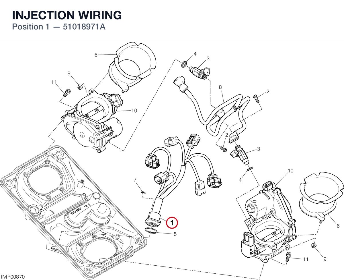 INJECTION WIRING 51018971A diagram position