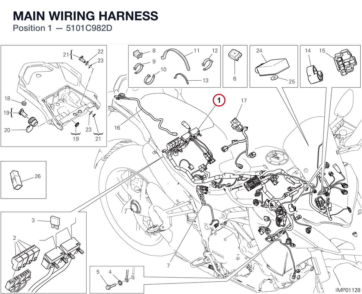 MAIN WIRING HARNESS 5101C982D diagram position