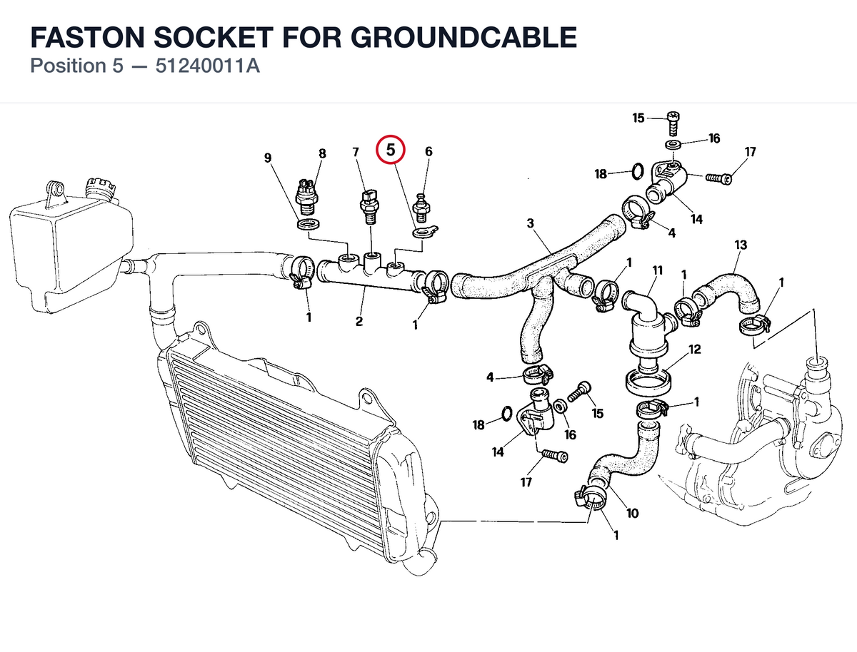 FASTON SOCKET FOR GROUNDCABLE