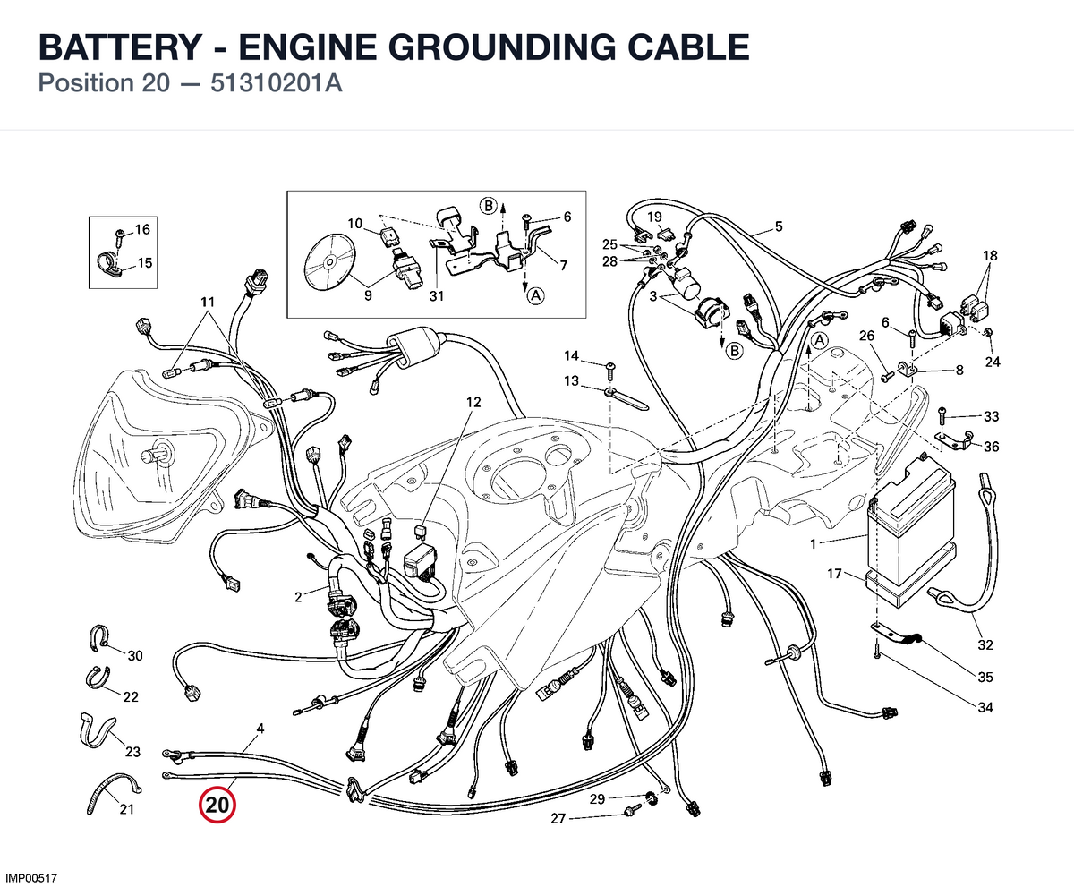 BATTERY - ENGINE GROUNDING CABLE