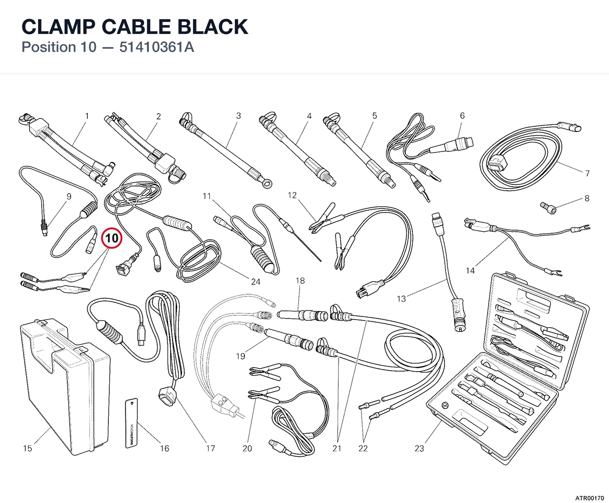 CLAMP CABLE BLACK
