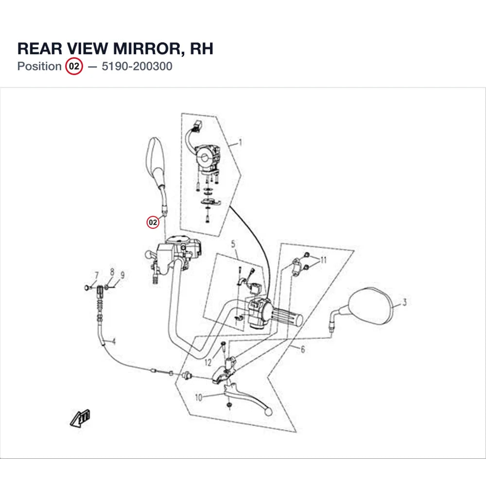 REAR VIEW MIRROR, RH product image
