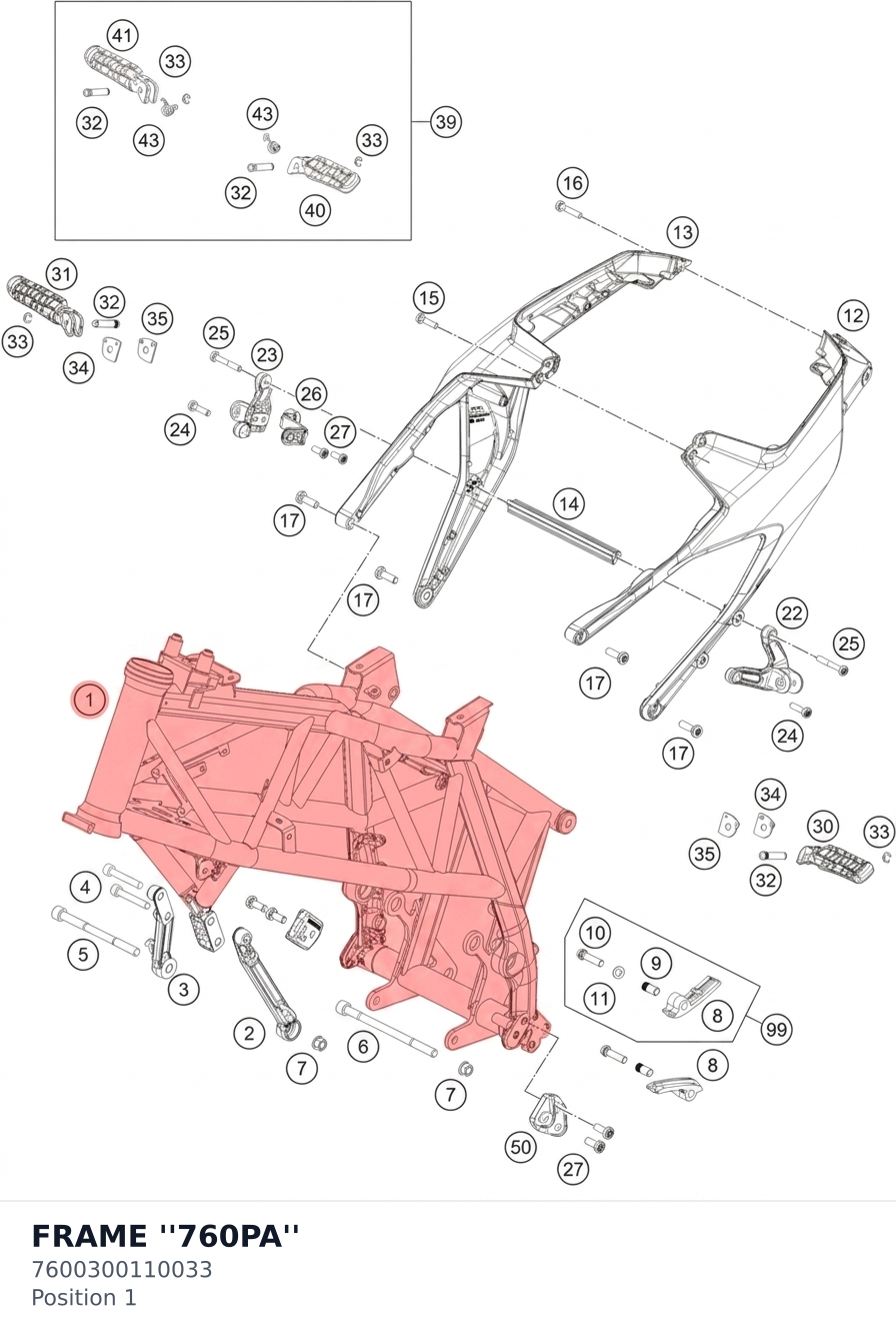 Diagram preview: FRAME ''760PA'' (7600300110033)