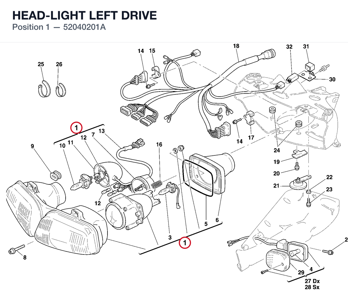 HEAD-LIGHT LEFT DRIVE