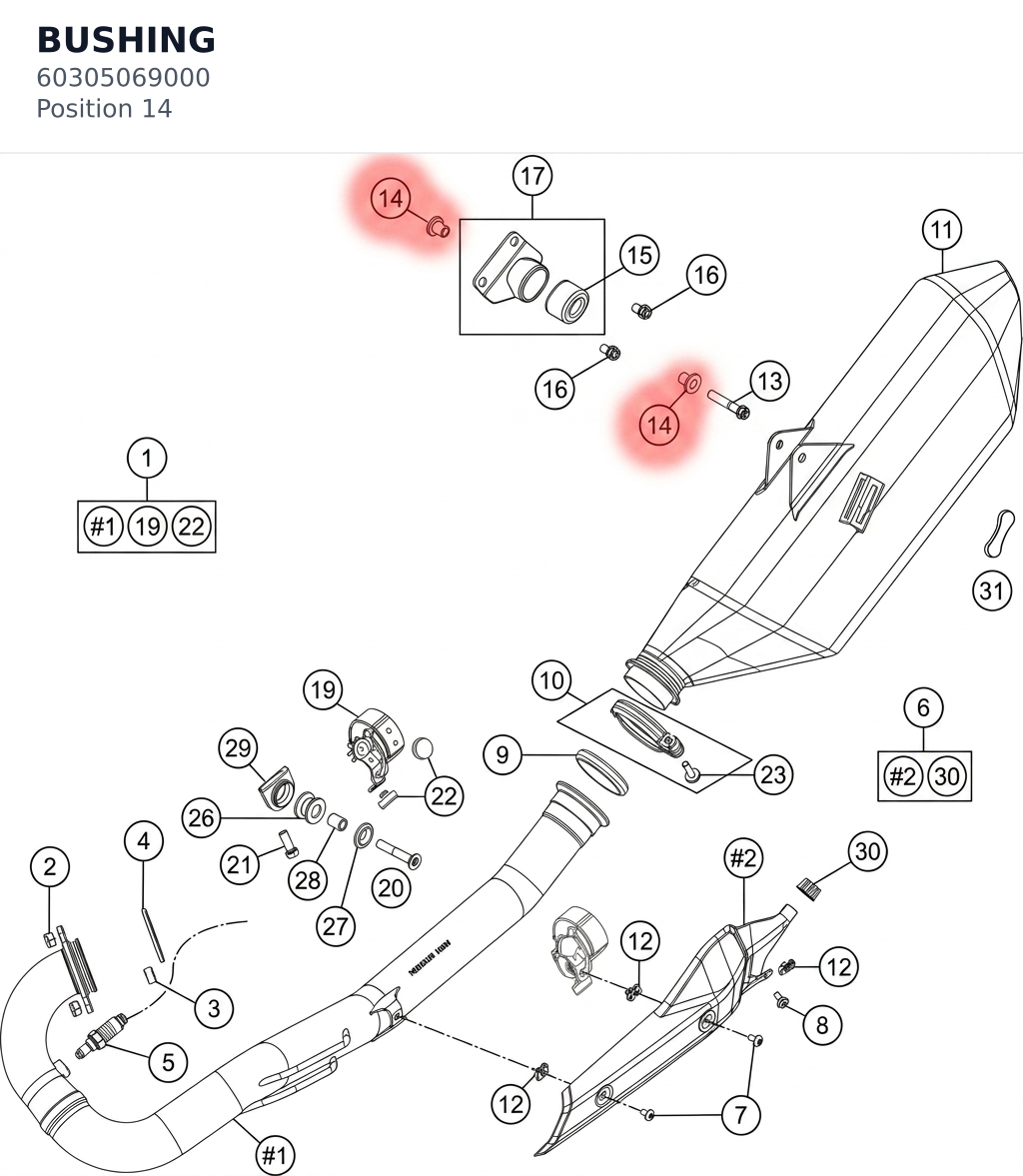 Diagram preview: BUSHING (60305069000)