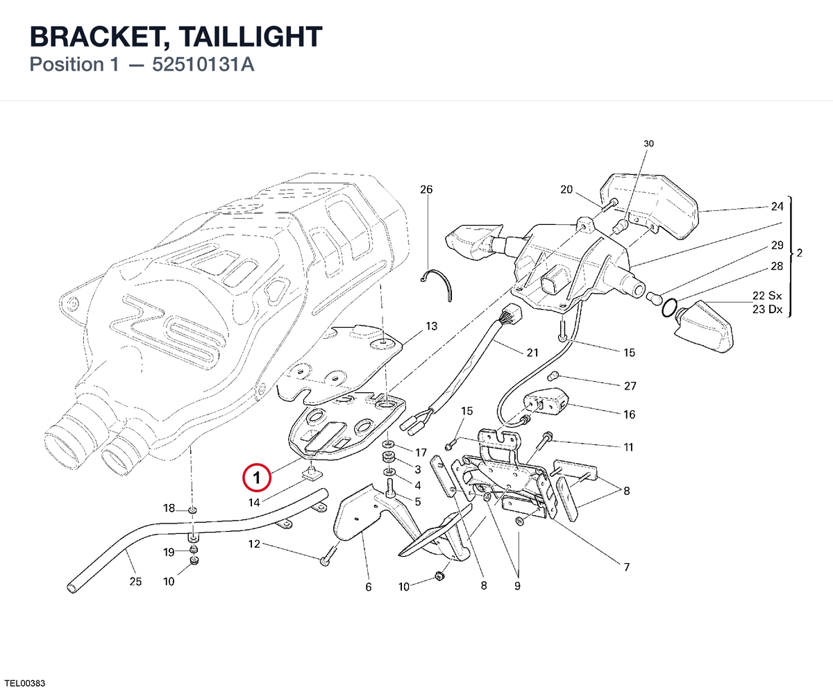 BRACKET, TAILLIGHT