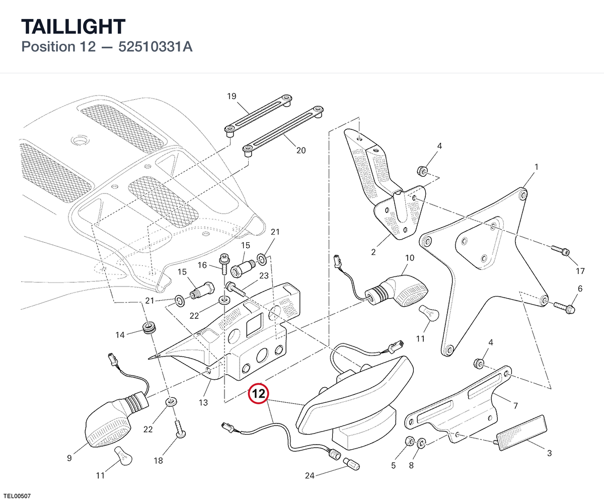 TAILLIGHT 52510331A diagram position