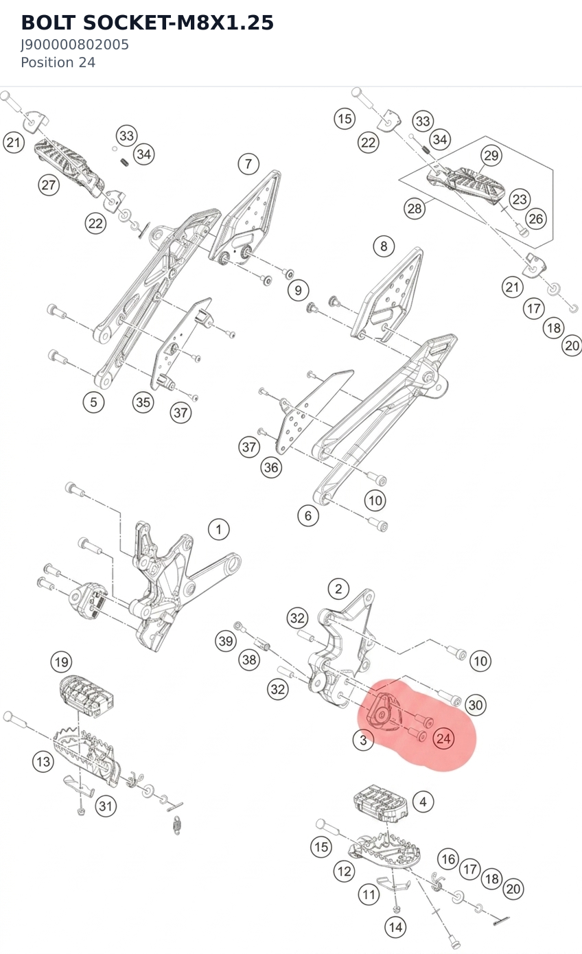 Diagram preview: BOLT SOCKET-M8X1.25 (J900000802005)