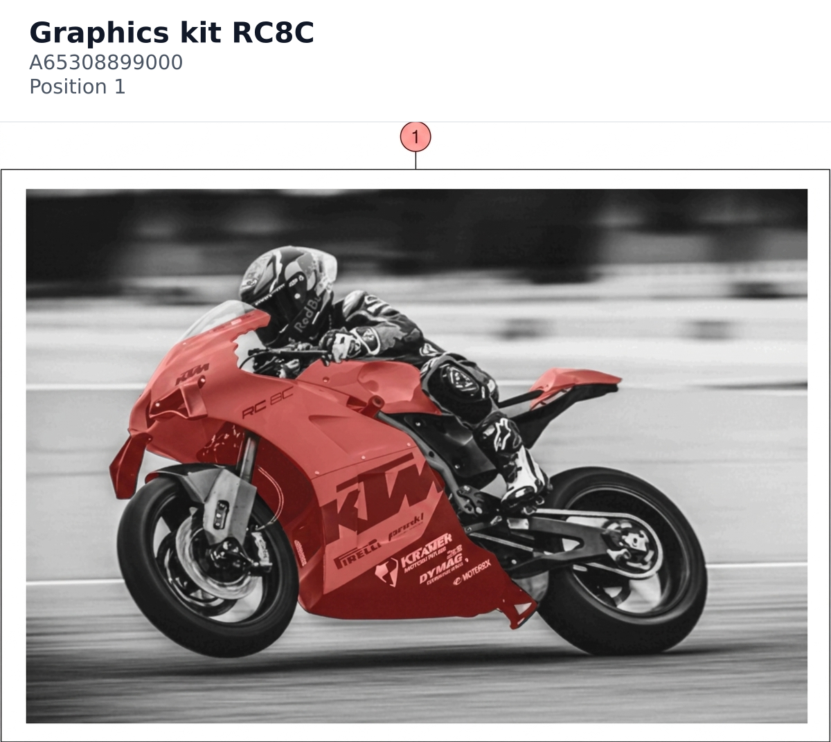 Diagram preview: Graphics kit RC8C (A65308899000)
