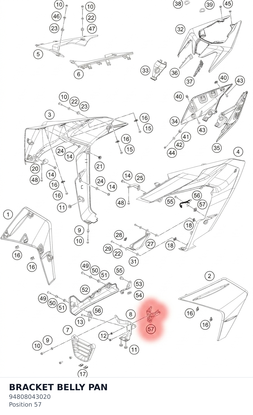Diagram preview: BRACKET BELLY PAN (94808043020)