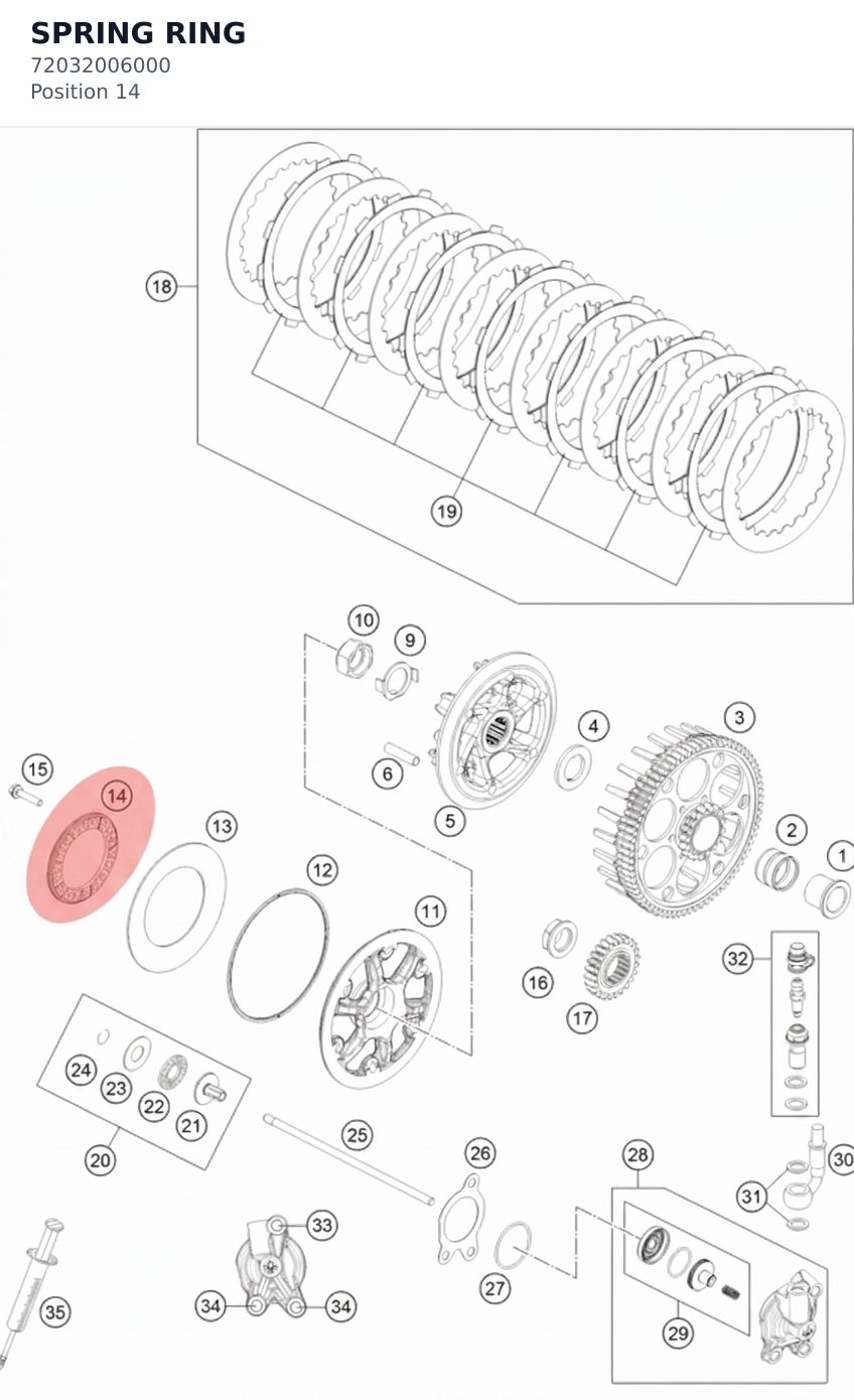 Diagram preview: SPRING RING (72032006000)