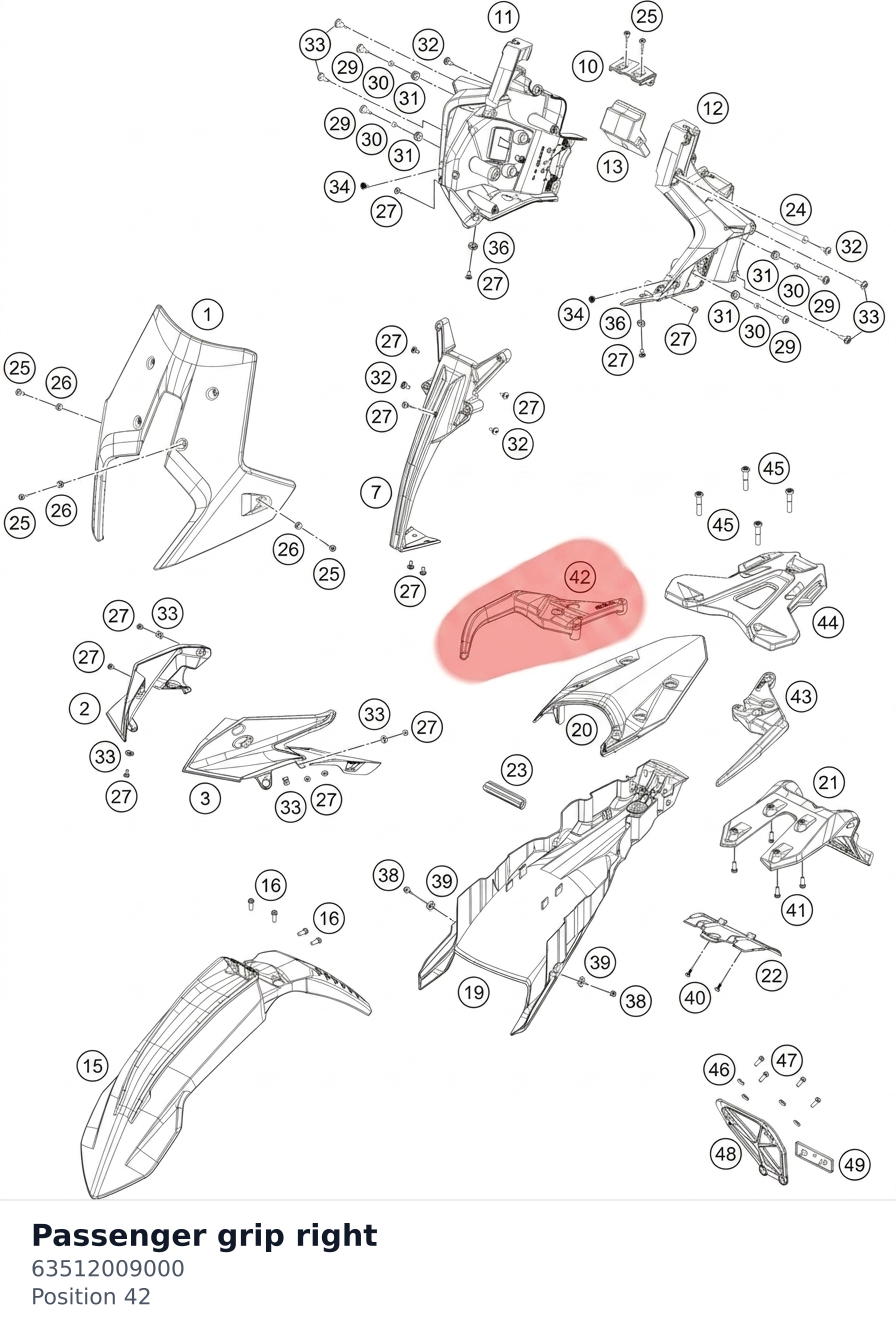 Diagram preview: Passenger grip right (63512009000)