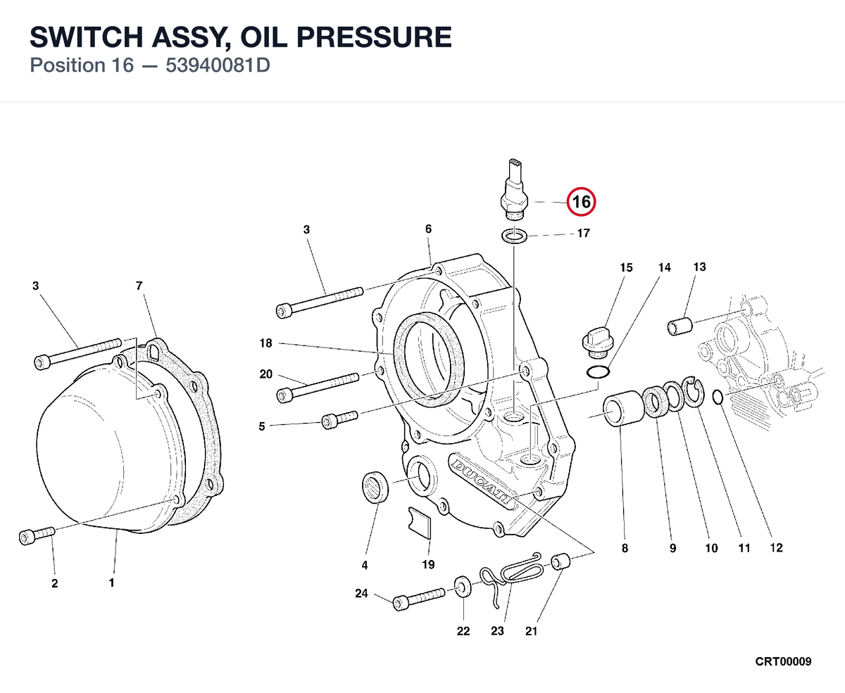 SWITCH ASSY, OIL PRESSURE 53940081D diagram position