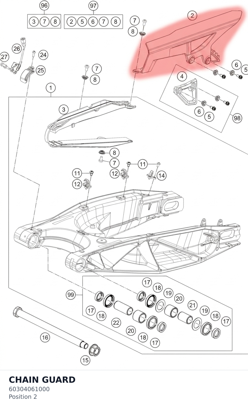Diagram preview: CHAIN GUARD (60304061000)