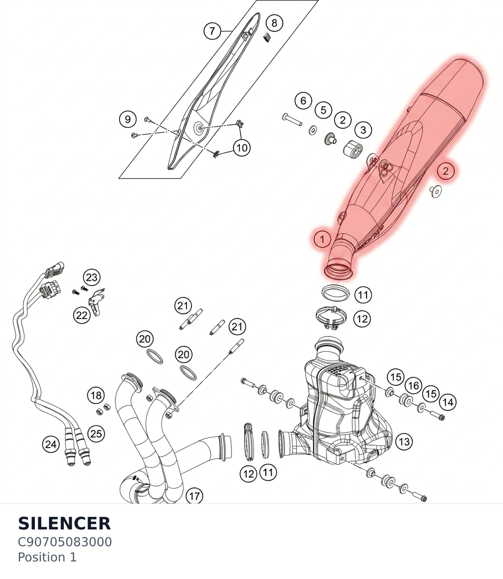 Diagram preview: SILENCER (C90705083000)