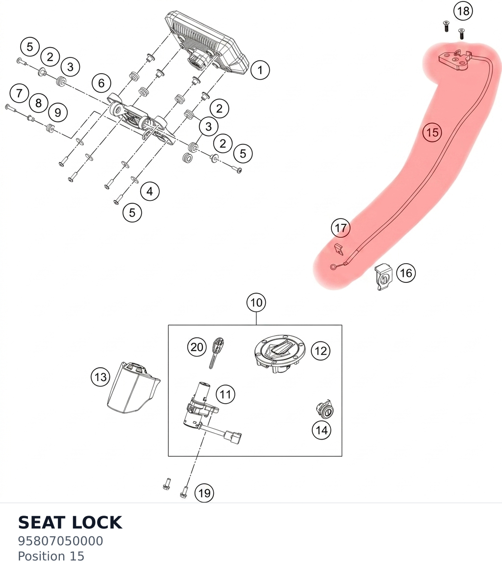 Diagram preview: SEAT LOCK (95807050000)