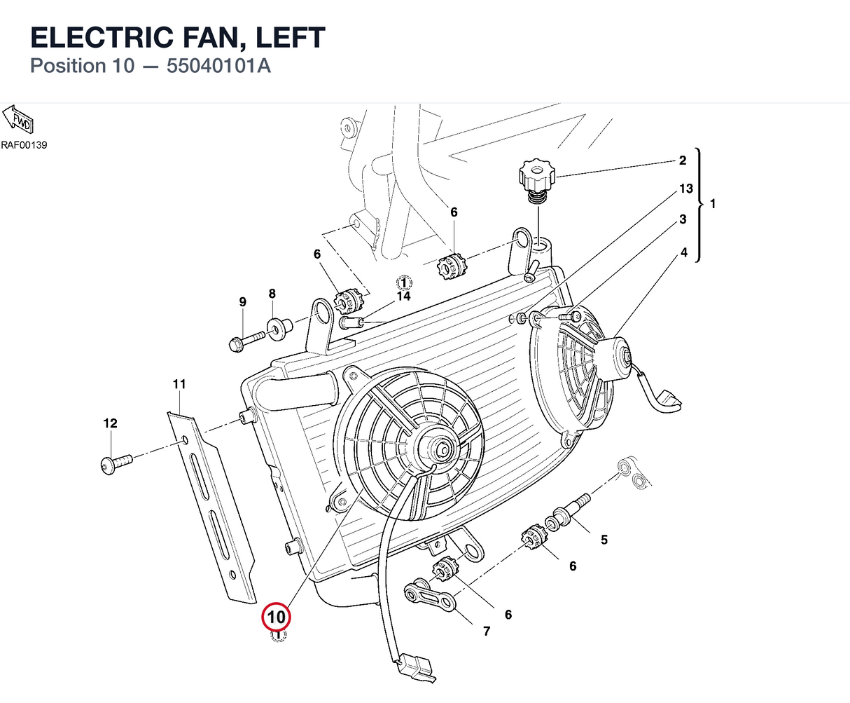 ELECTRIC FAN, LEFT