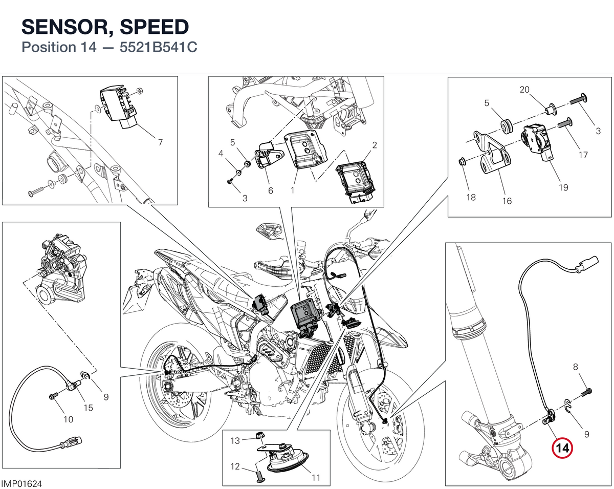 SENSOR, SPEED 5521B541C diagram position