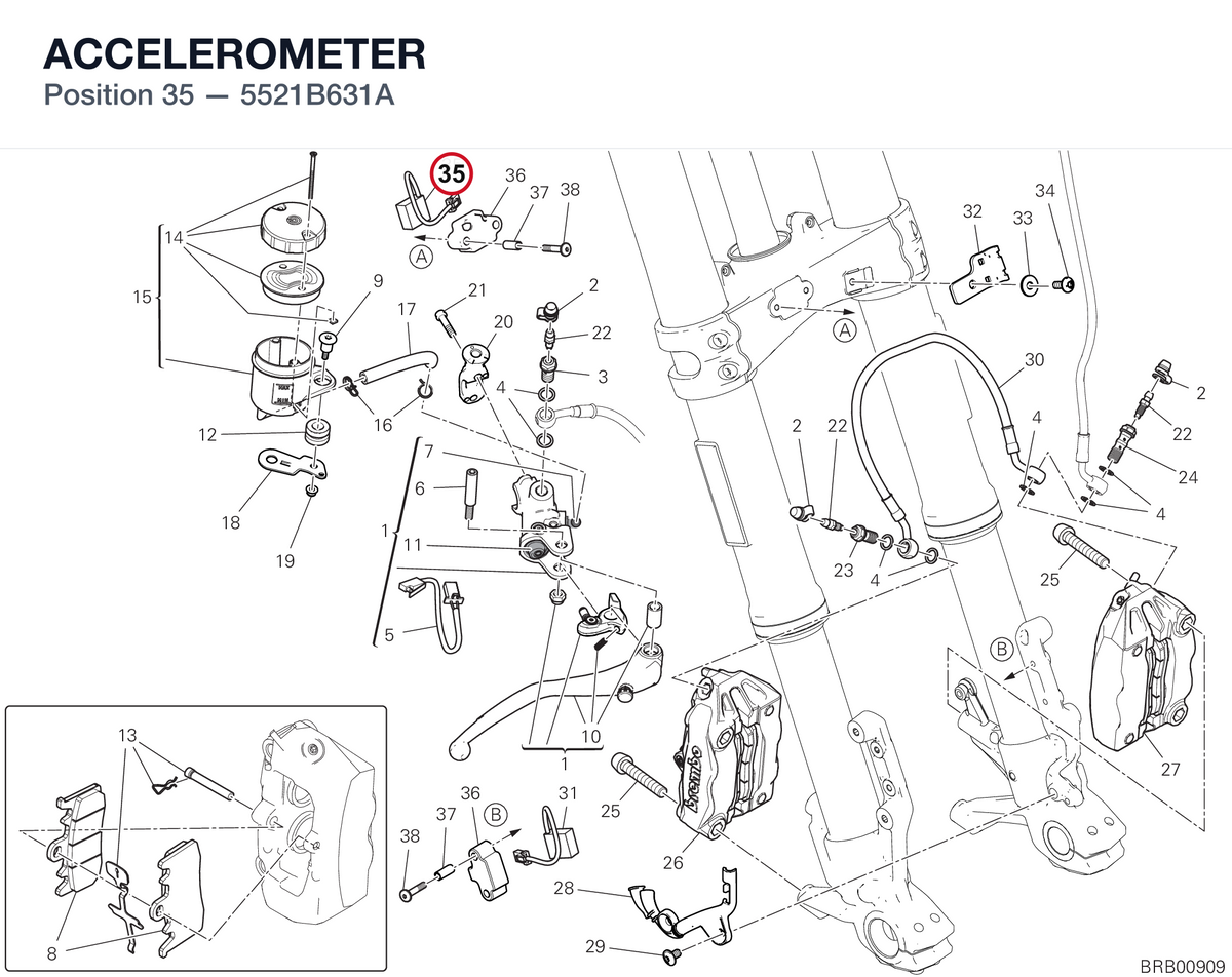 ACCELEROMETER 5521B631A diagram position