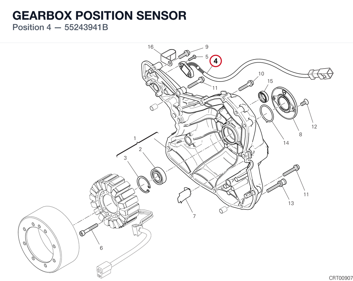 GEARBOX POSITION SENSOR 55243941B diagram position