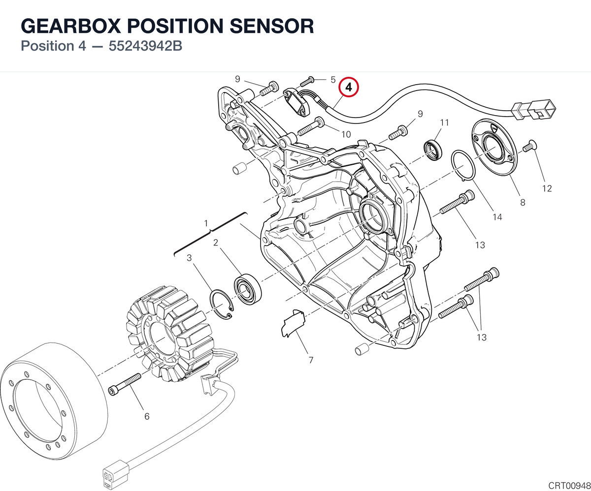 GEARBOX POSITION SENSOR 55243942B diagram position