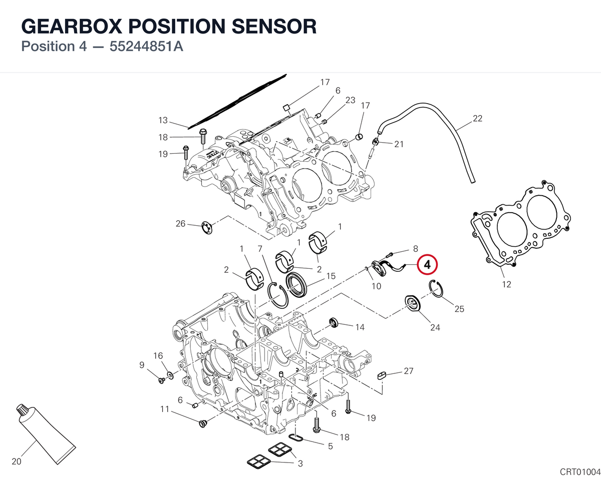 GEARBOX POSITION SENSOR 55244851A diagram position