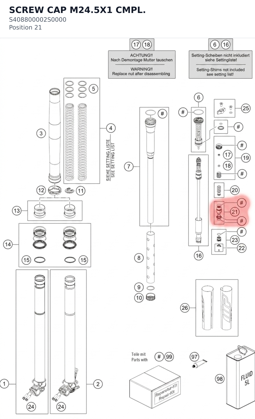Diagram preview: SCREW CAP M24.5X1 CMPL. (S408800002S0000)