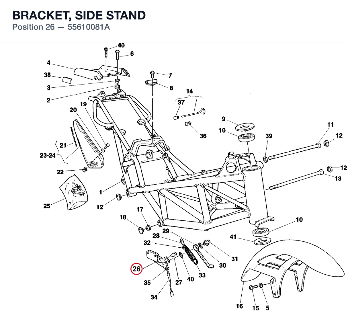 BRACKET, SIDE STAND