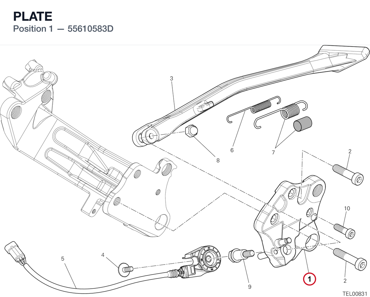 PLATE 55610583D diagram position