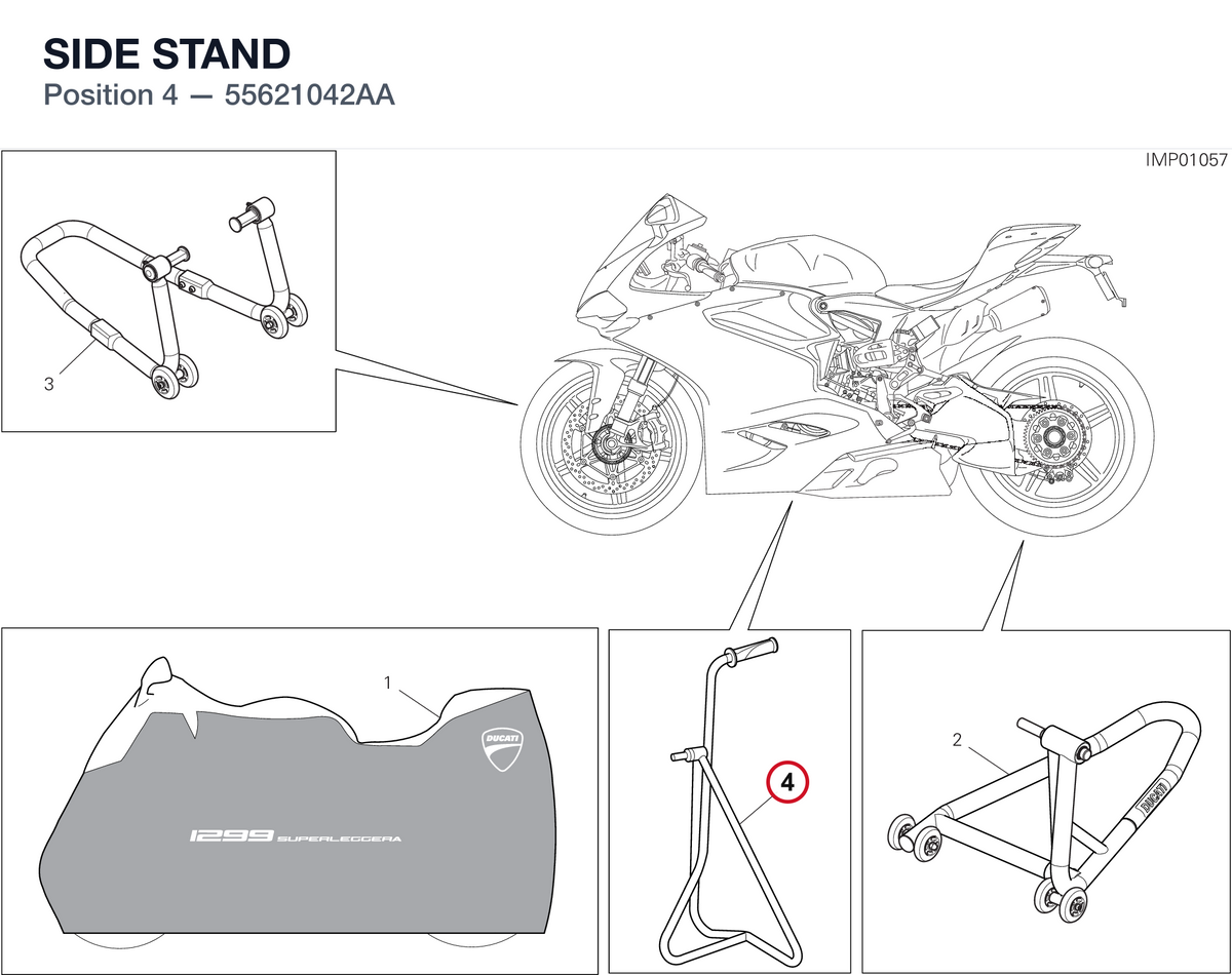 SIDE STAND 55621042AA diagram position