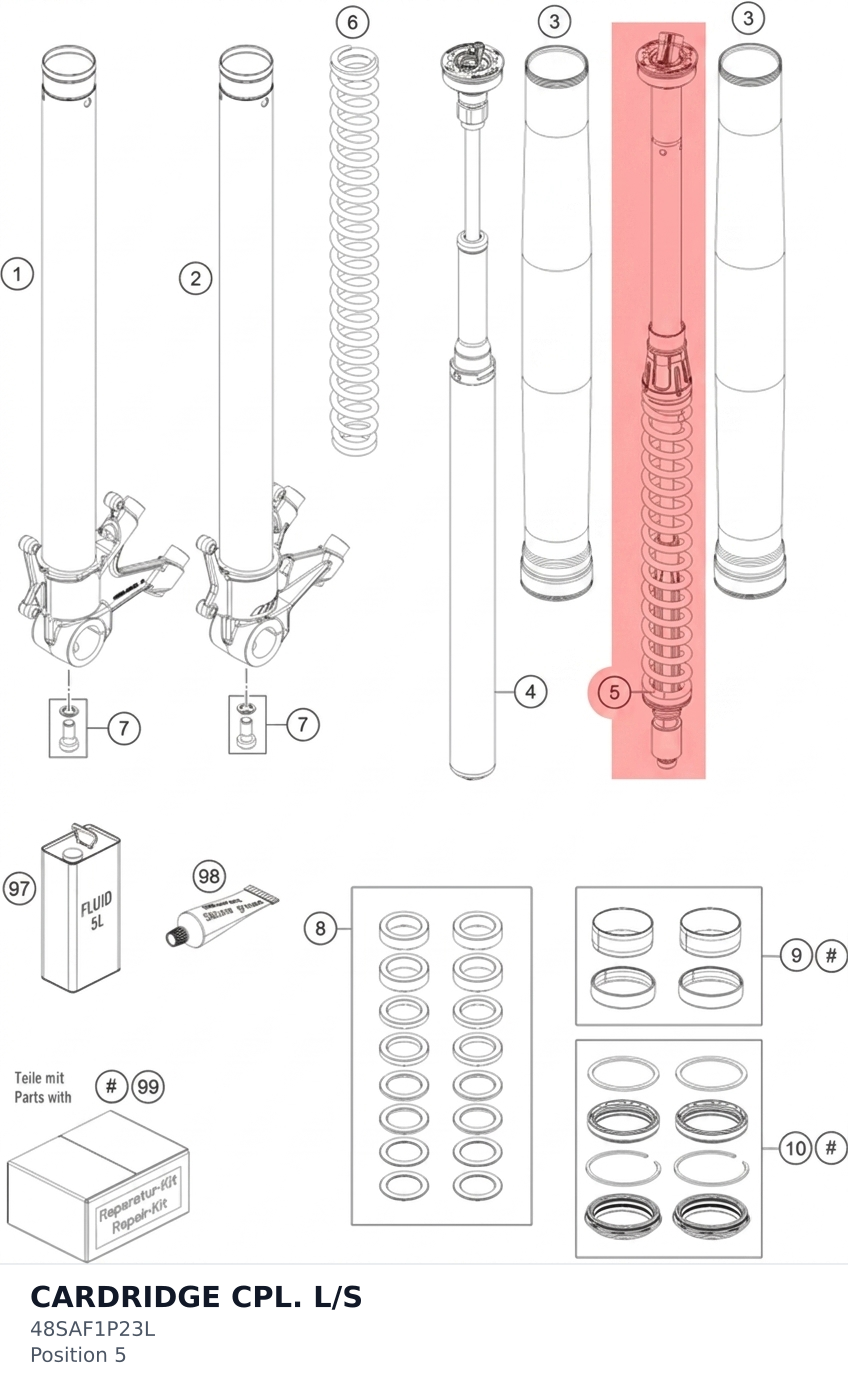 Diagram preview: CARDRIDGE CPL. L/S (48SAF1P23L)