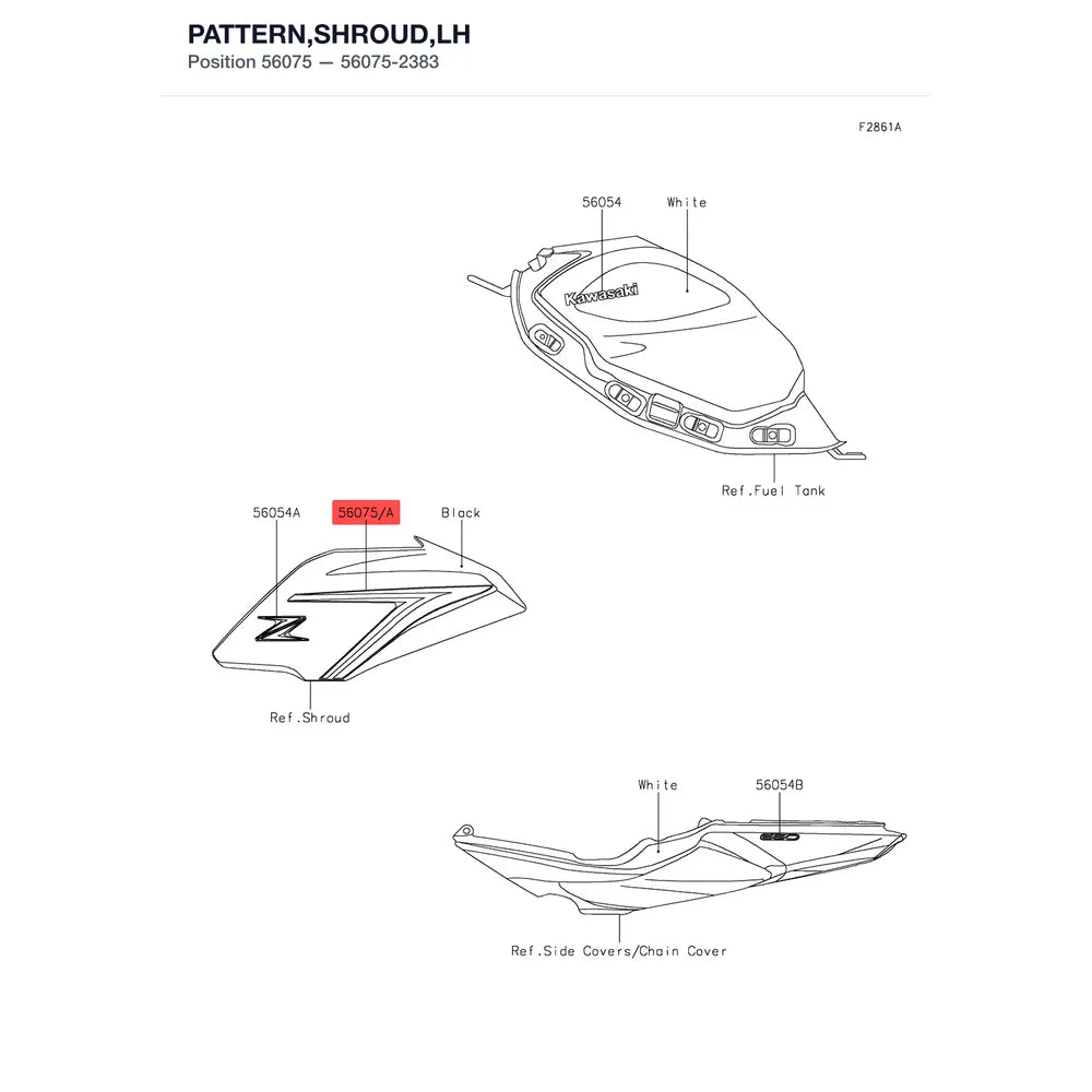 Kawasaki OEM – PATTERN,SHROUD,LH product image