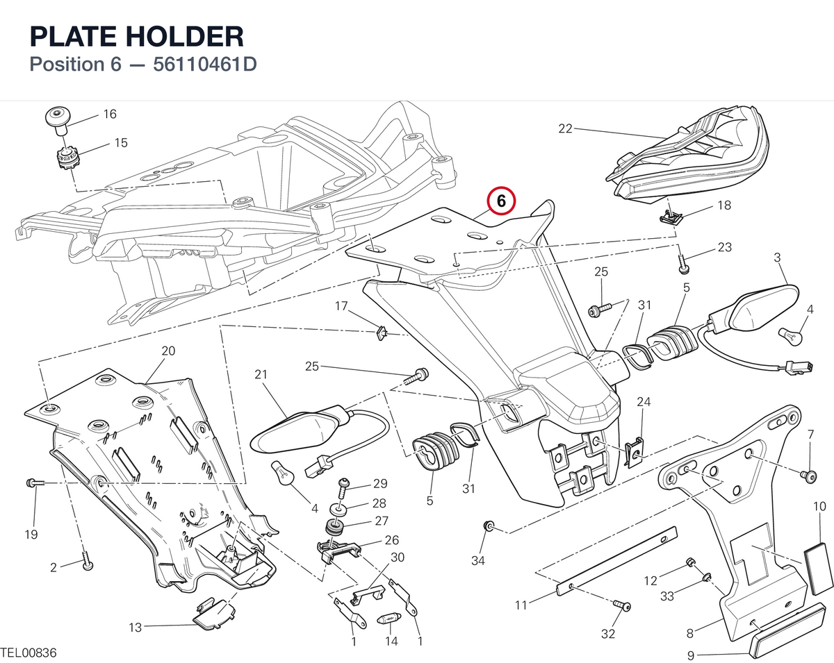 PLATE HOLDER 56110461D diagram position