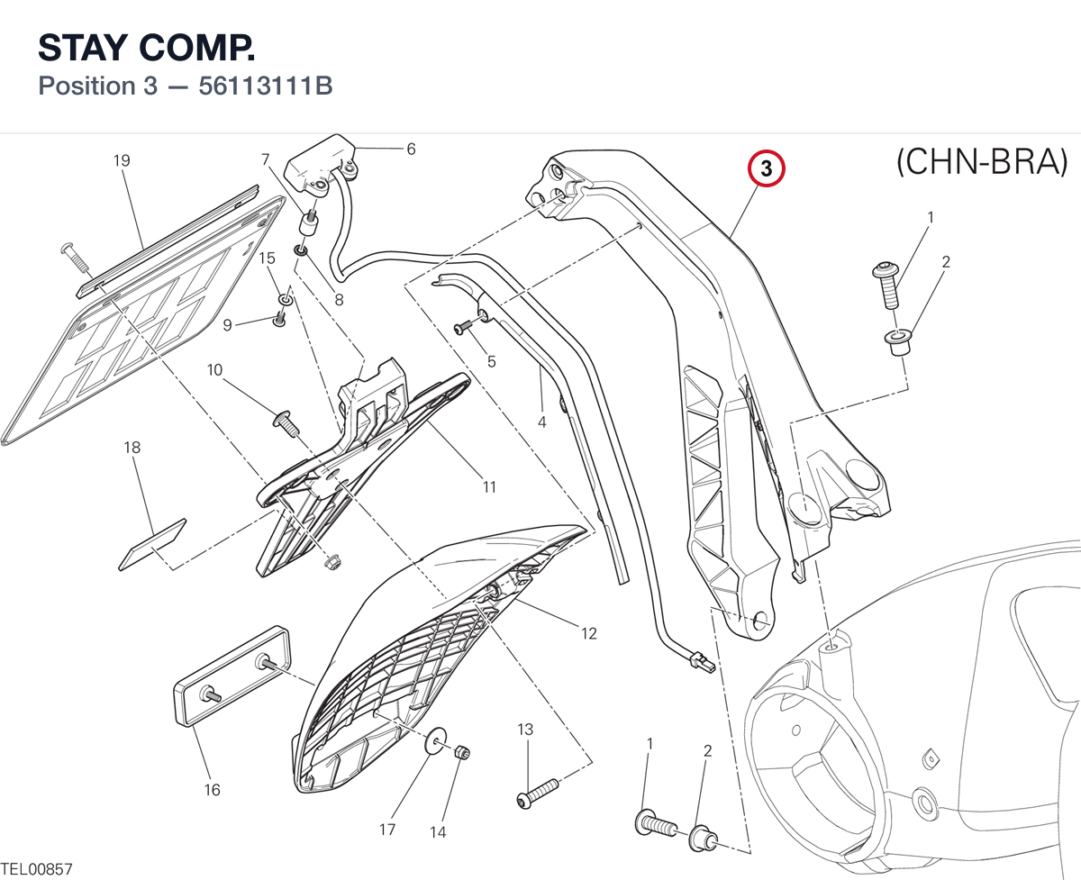 STAY COMP. 56113111B diagram position