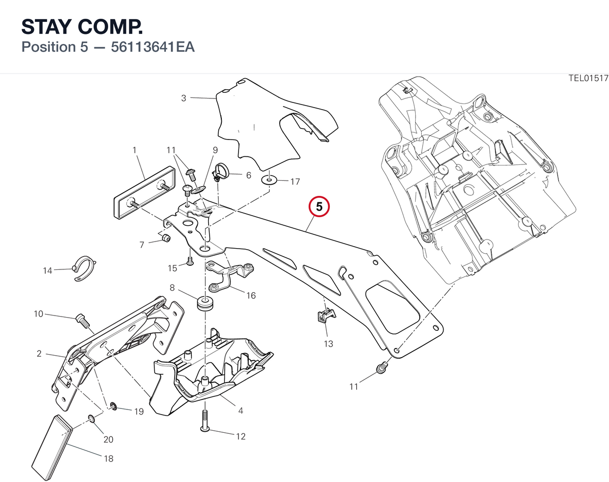 STAY COMP. 56113641EA diagram position