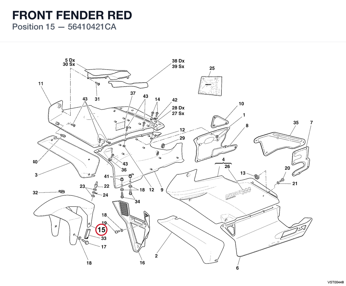 FRONT FENDER RED