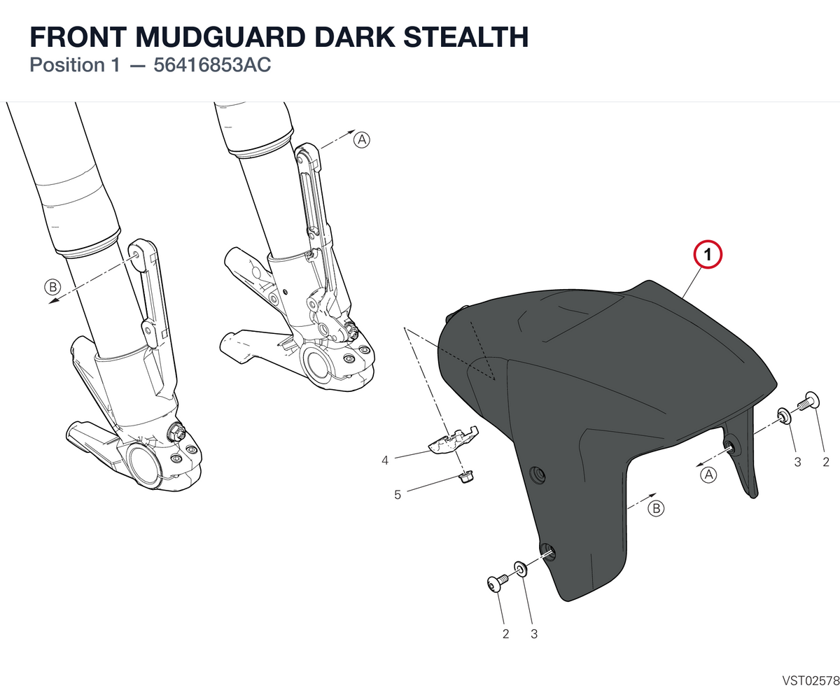 FRONT MUDGUARD DARK STEALTH 56416853AC diagram position