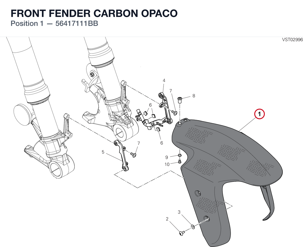 FRONT FENDER CARBON OPACO