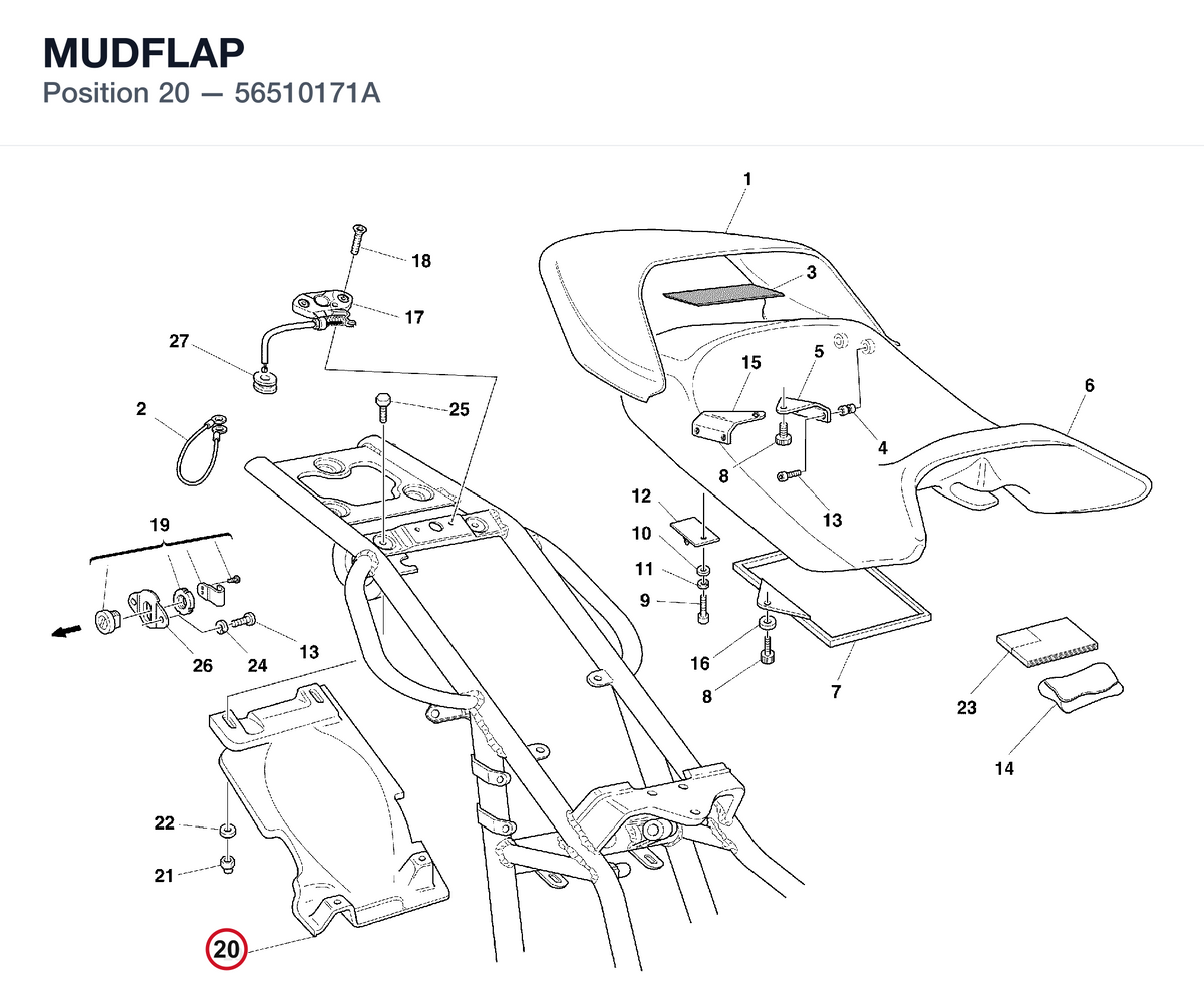 MUDFLAP 56510171A diagram position