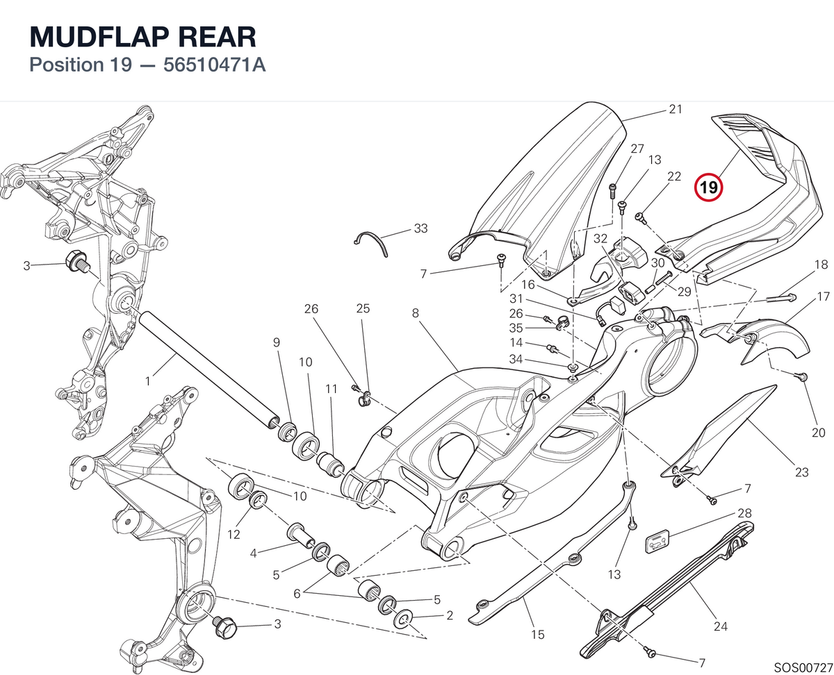 MUDFLAP REAR 56510471A diagram position