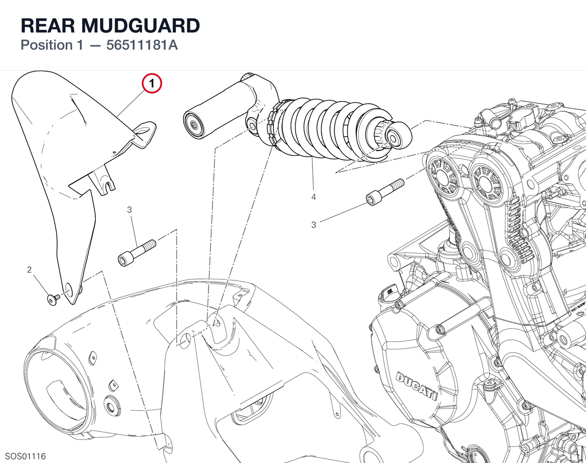REAR MUDGUARD 56511181A diagram position