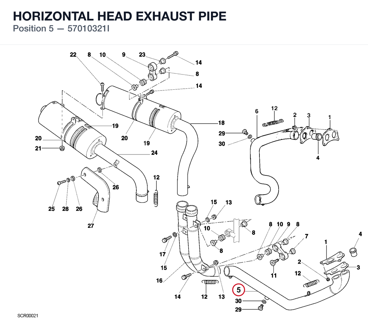HORIZONTAL HEAD EXHAUST PIPE